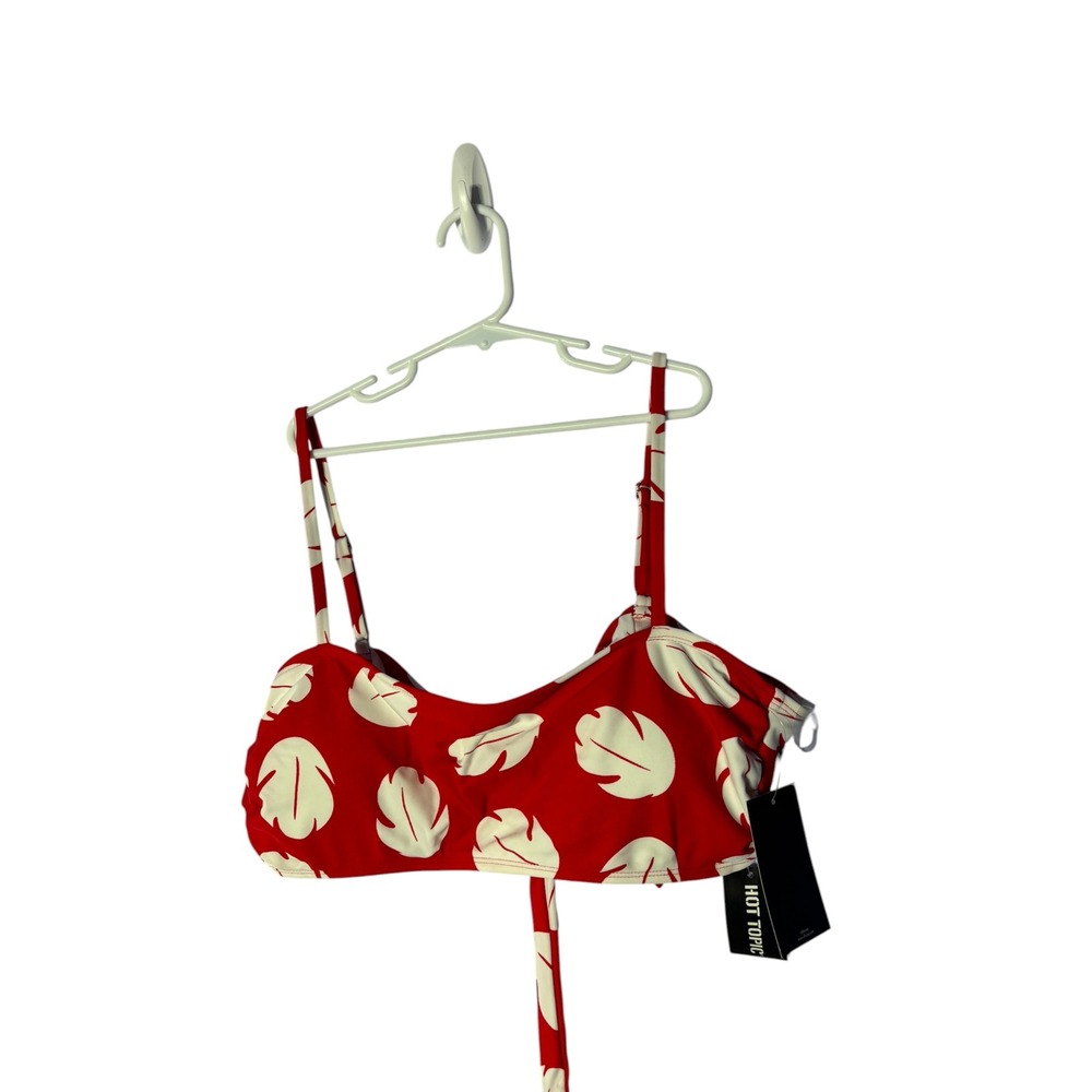 Hot topic x Disney bikini top lilo and stitch floral tie back